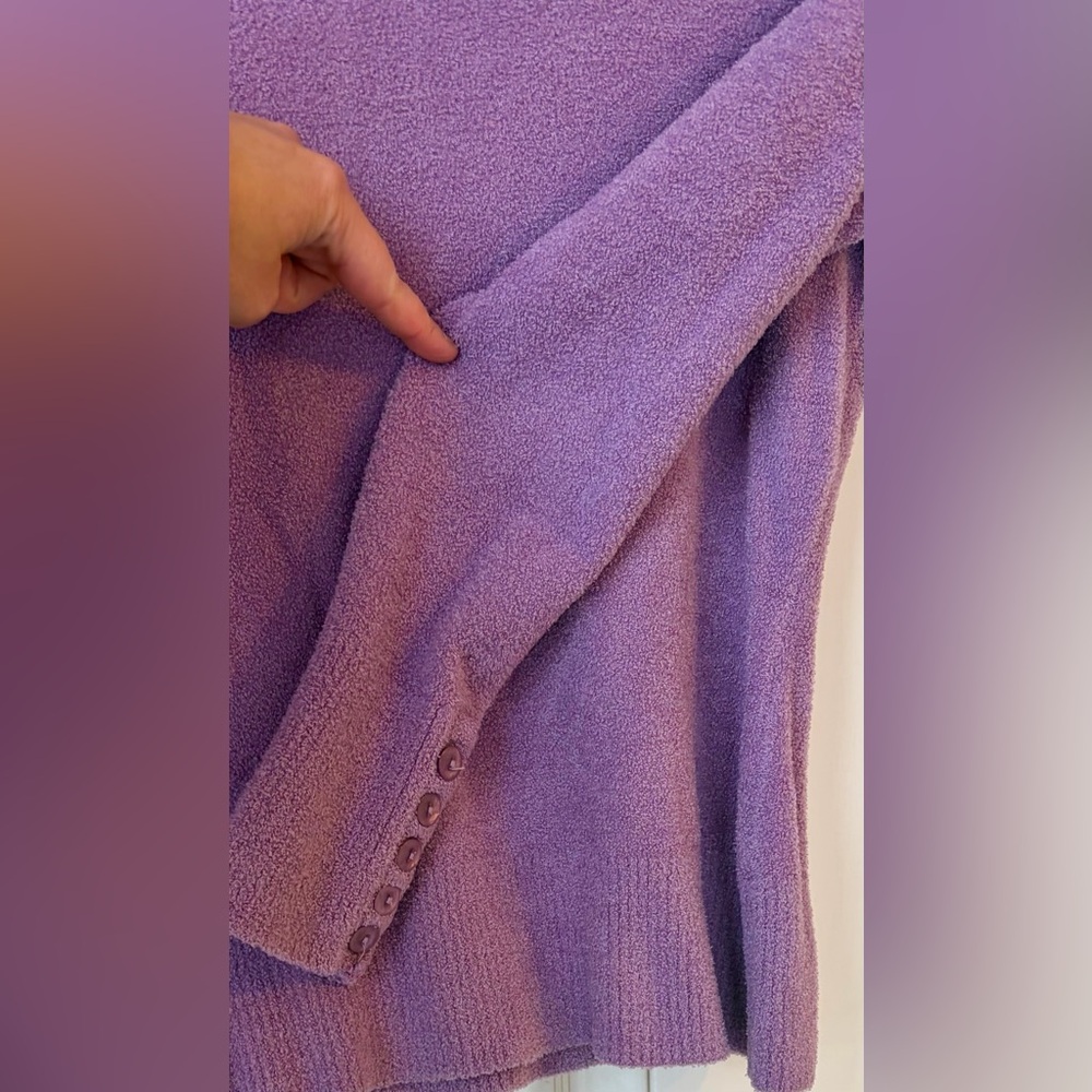 Paraphrase Deep Lavender Cowl Neck Sweater. Medium. (More S/M) - Picture 2 of 4